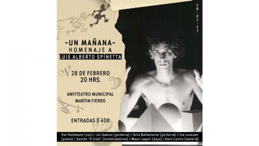 "Un Mañana": homenaje a Spinetta en el Anfiteatro